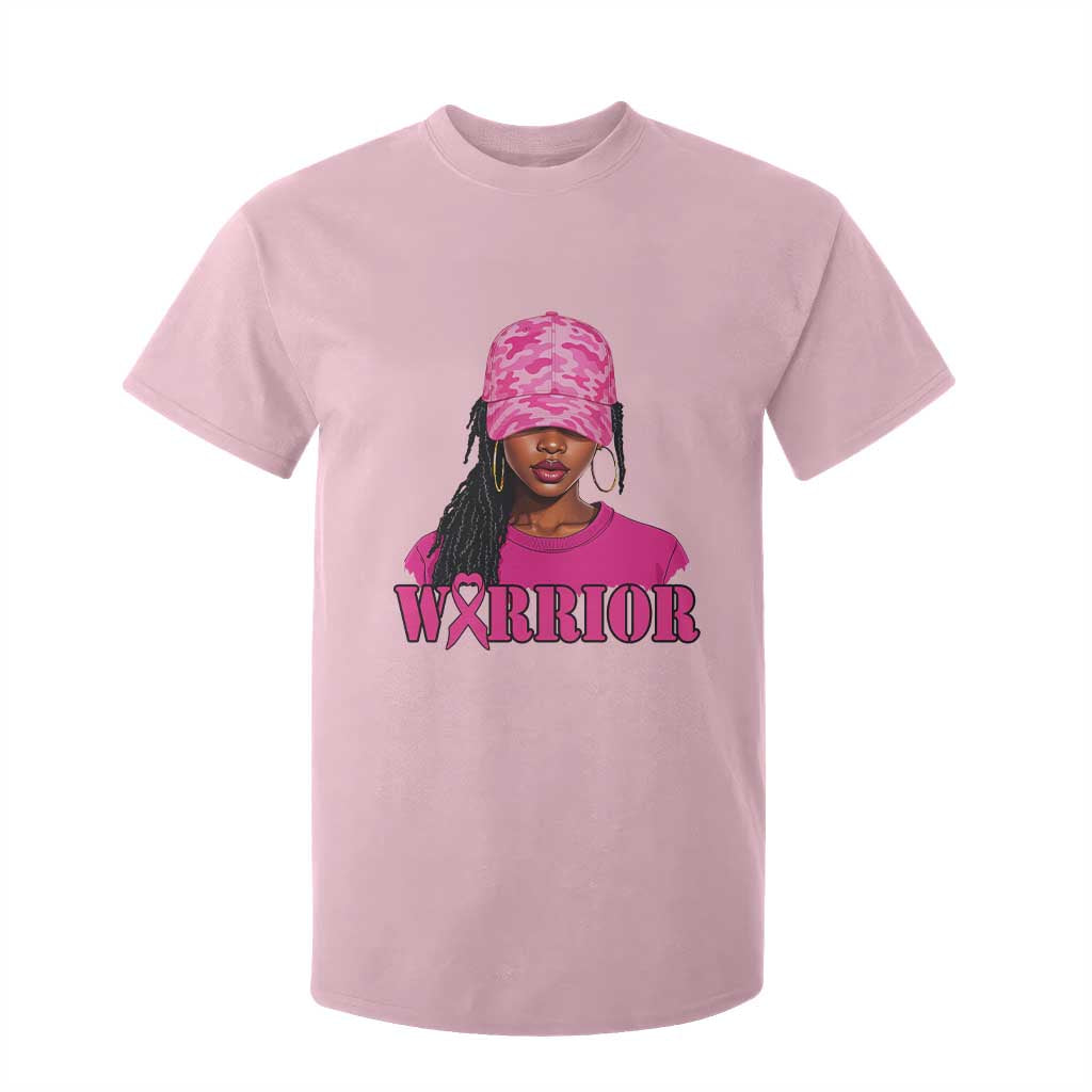 African American Warrior Breast Cancer T Shirt For Kid Pink Ribbon - African Pride
