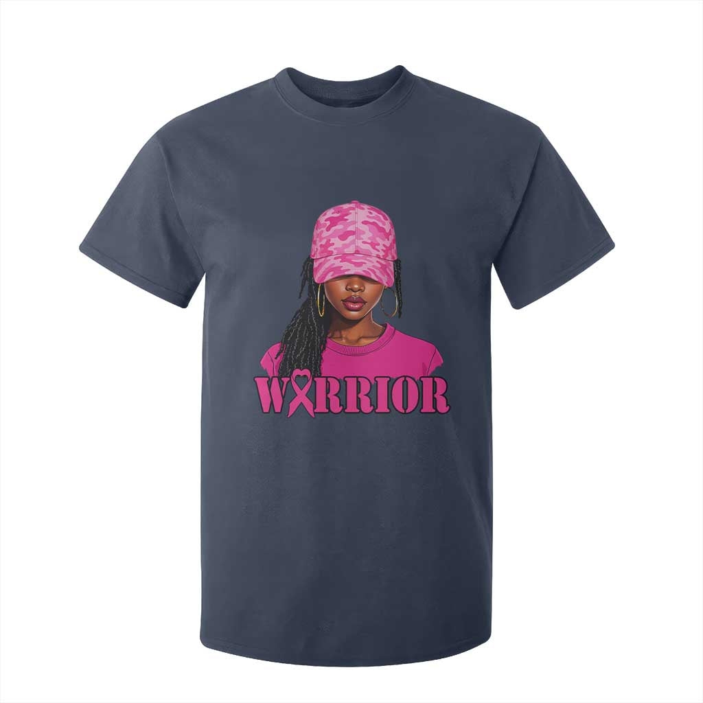 African American Warrior Breast Cancer T Shirt For Kid Pink Ribbon - African Pride