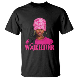 African American Warrior Breast Cancer T Shirt Pink Ribbon - African Pride