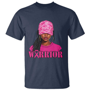 African American Warrior Breast Cancer T Shirt Pink Ribbon - African Pride