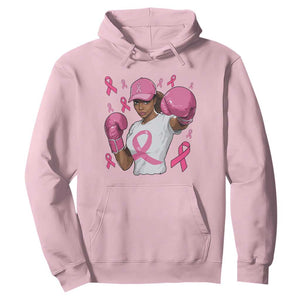 African American Fighter Breast Cancer Awareness Hoodie Pink Ribbon - African Pride