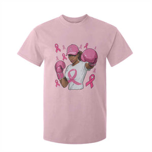 African American Fighter Breast Cancer Awareness T Shirt For Kid Pink Ribbon - African Pride
