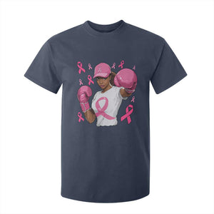 African American Fighter Breast Cancer Awareness T Shirt For Kid Pink Ribbon - African Pride