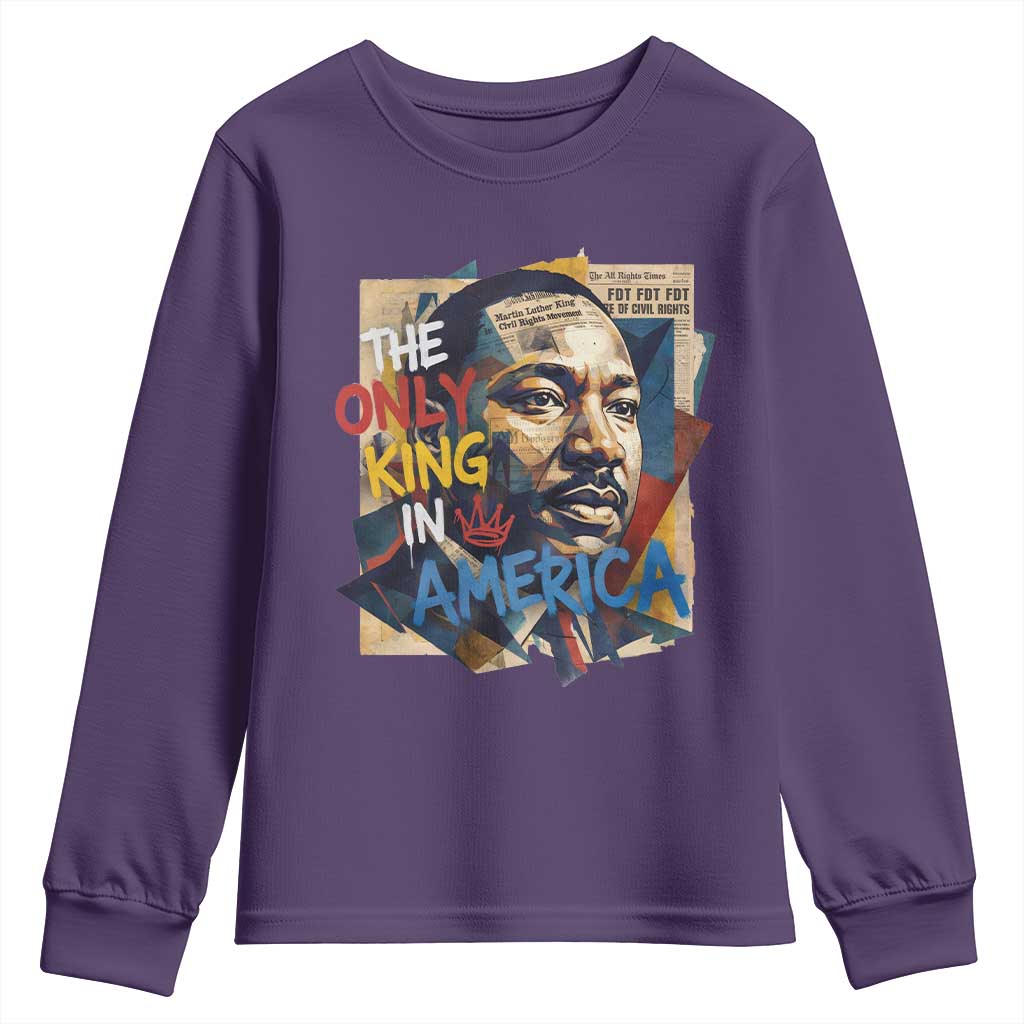 Martin Luther King Youth Sweatshirt The Only King In America No Kings Protest