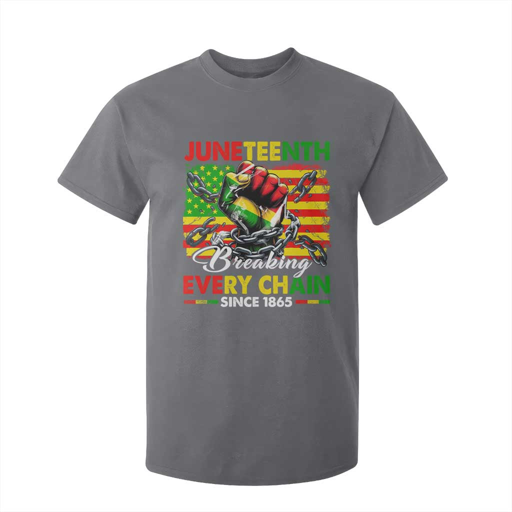 Juneteenth Breaking Every Chain Since 1865 T Shirt For Kid Hand Fist Freedom