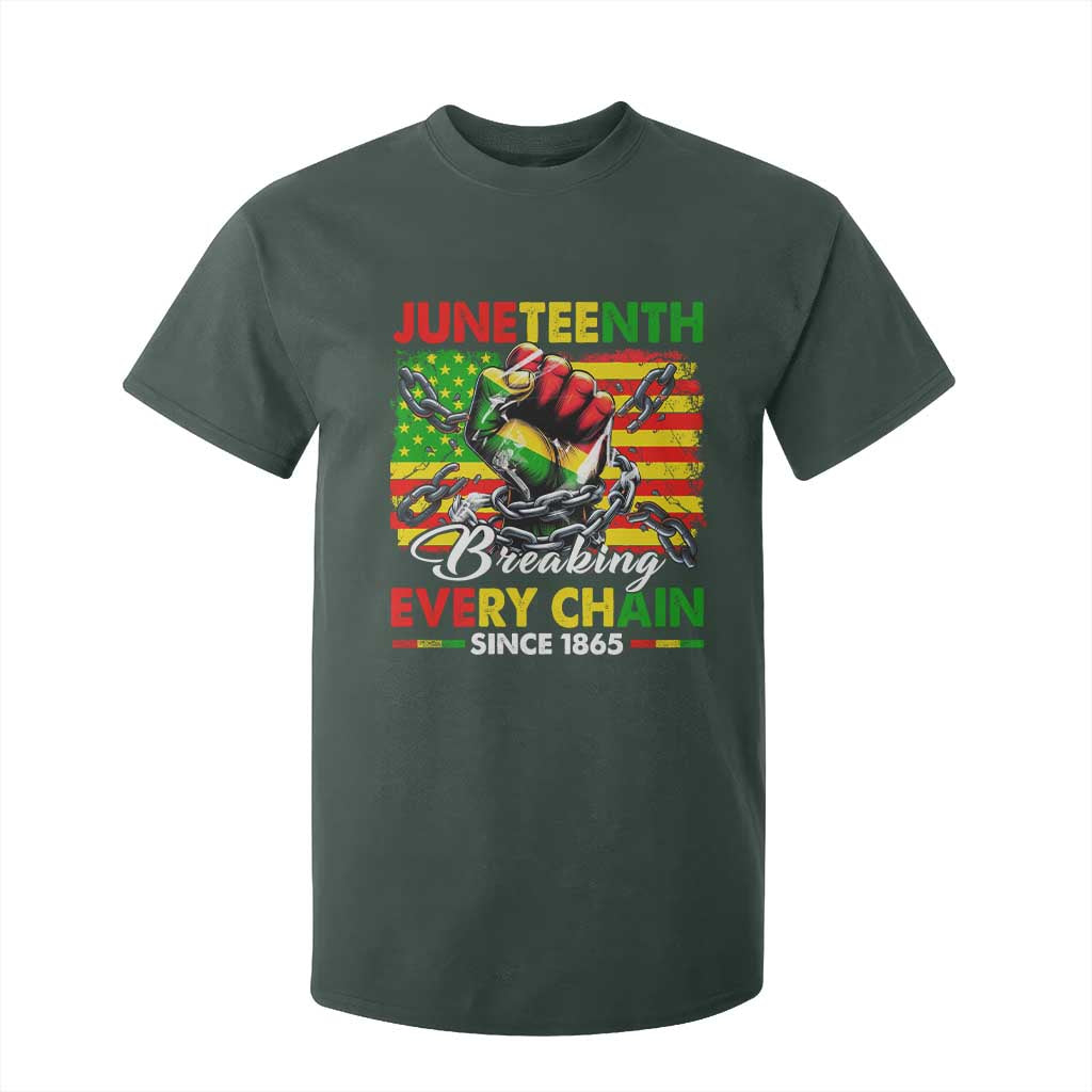Juneteenth Breaking Every Chain Since 1865 T Shirt For Kid Hand Fist Freedom