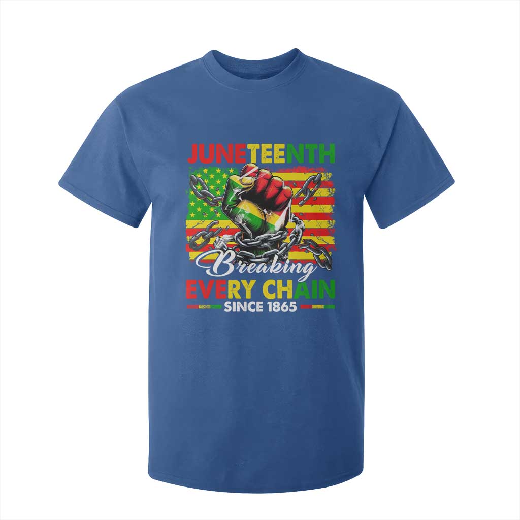 Juneteenth Breaking Every Chain Since 1865 T Shirt For Kid Hand Fist Freedom
