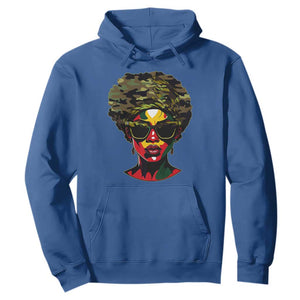 Camo African American Women Juneteenth Celebrating Black Freedom Day Hoodie