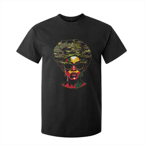 Camo African American Women Juneteenth Celebrating Black Freedom Day T Shirt For Kid