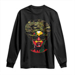 Camo African American Women Juneteenth Celebrating Black Freedom Day Long Sleeve Shirt