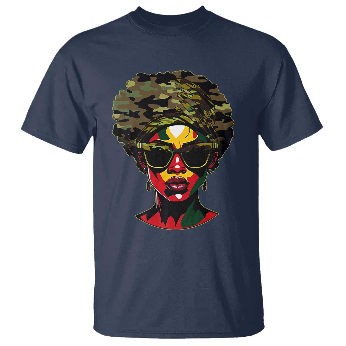 Camo African American Women Juneteenth Celebrating Black Freedom Day T Shirt