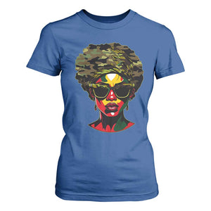 Camo African American Women Juneteenth Celebrating Black Freedom Day T Shirt For Women