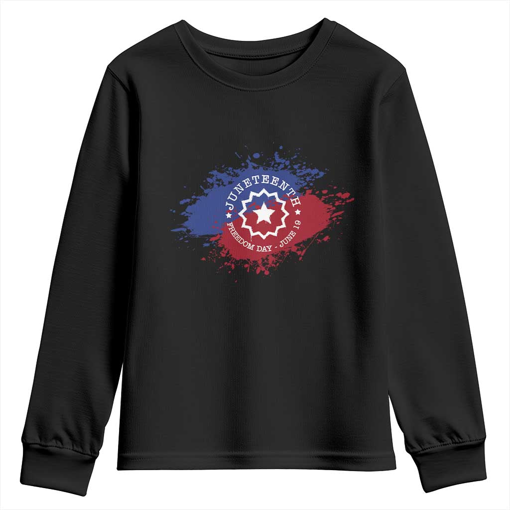 Juneteenth Freedom Day June 19 1865 Youth Sweatshirt Juneteenth Flag
