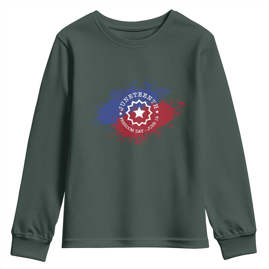 Juneteenth Freedom Day June 19 1865 Youth Sweatshirt Juneteenth Flag