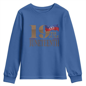 19th June Juneteenth Freedom Day Youth Sweatshirt Juneteenth Flag