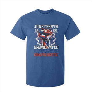 Juneteenth 1865 Emancipated Liberated Unapologetic T Shirt For Kid Hand Fist Juneteenth Flag