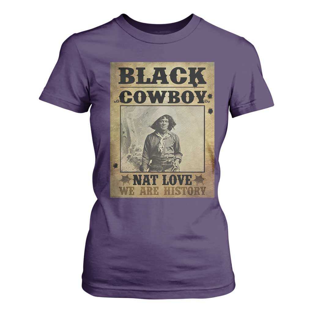 Black Cowboy Nat Love T Shirt For Women Black History Month