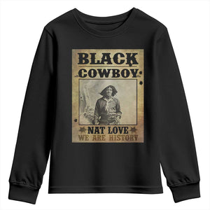 Black Cowboy Nat Love Youth Sweatshirt Black History Month