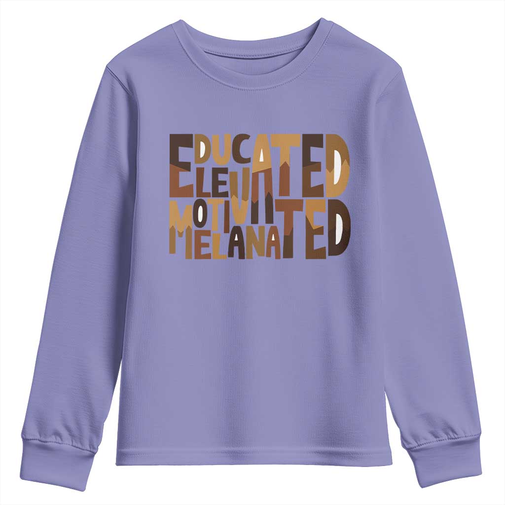 Educated Elevated Motivated Melanated Youth Sweatshirt Proud African American