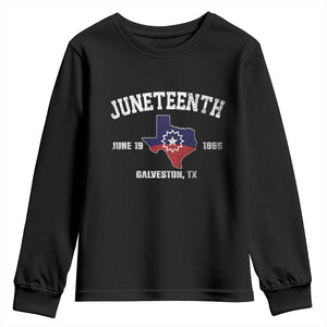 Juneteenth Galveston Texas Youth Sweatshirt Juneteenth Flag African American History