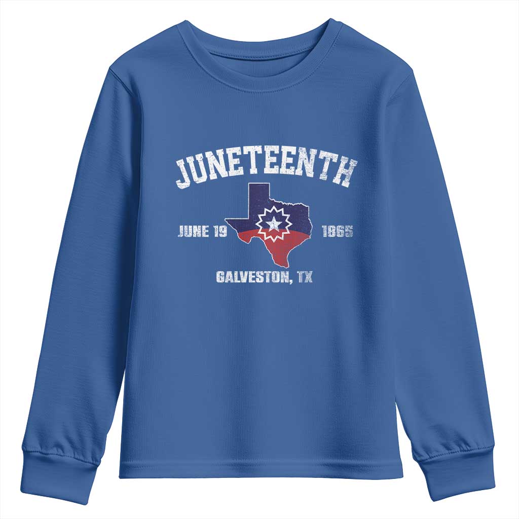 Juneteenth Galveston Texas Youth Sweatshirt Juneteenth Flag African American History
