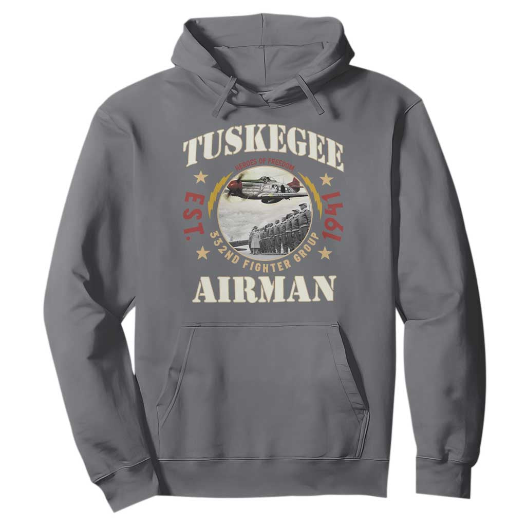 Tuskegee Airman Hoodie Heroes Of Freedom 332ND Fighter Group Est 1941