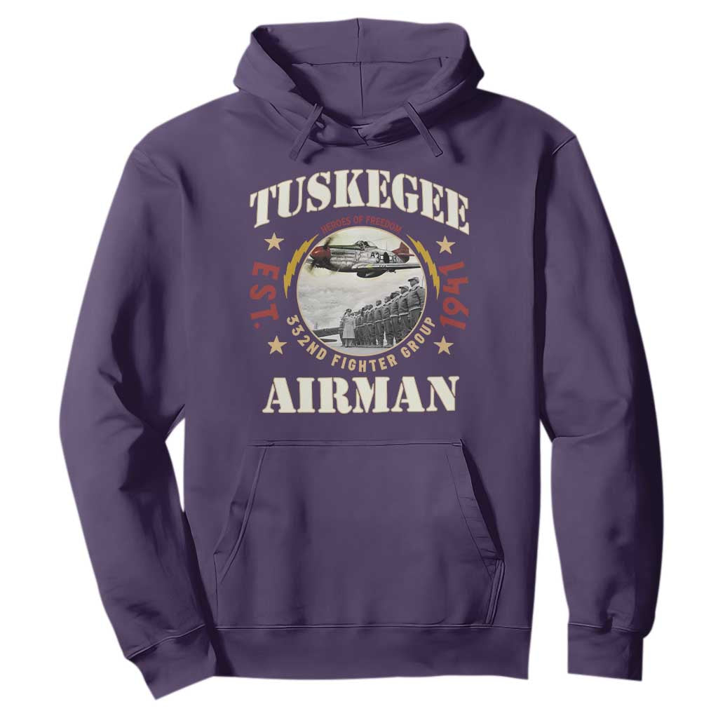 Tuskegee Airman Hoodie Heroes Of Freedom 332ND Fighter Group Est 1941