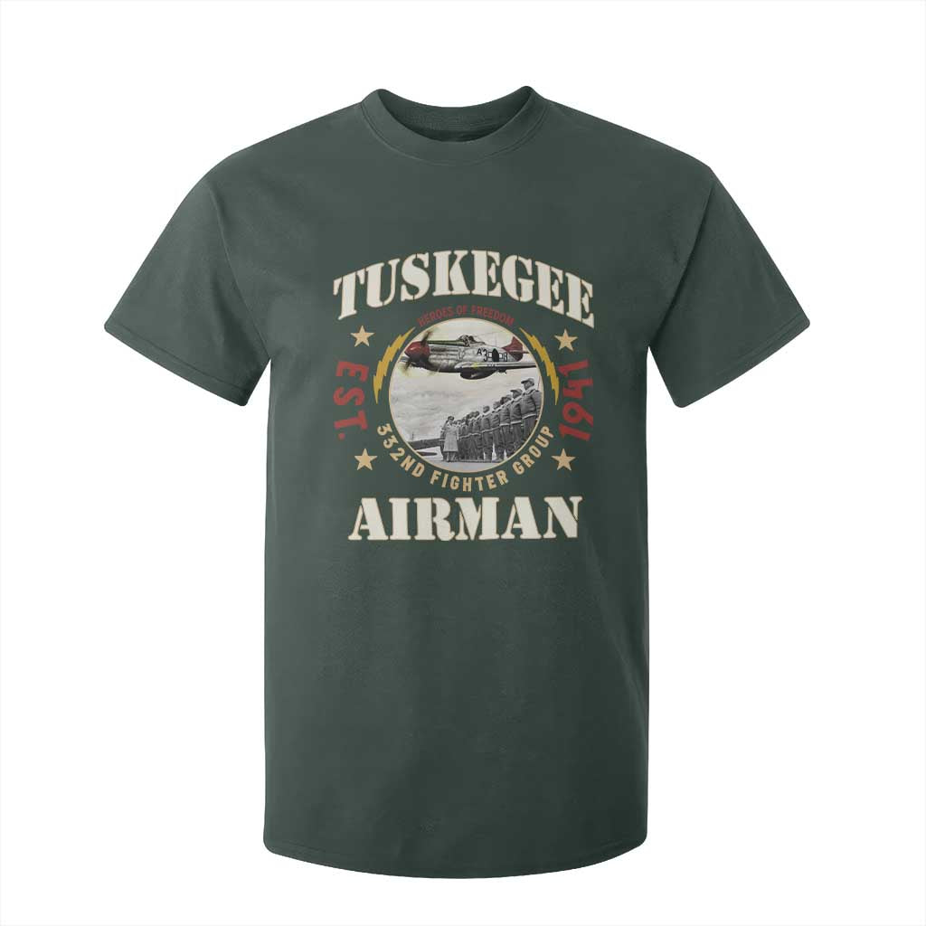 Tuskegee Airman T Shirt For Kid Heroes Of Freedom 332ND Fighter Group Est 1941