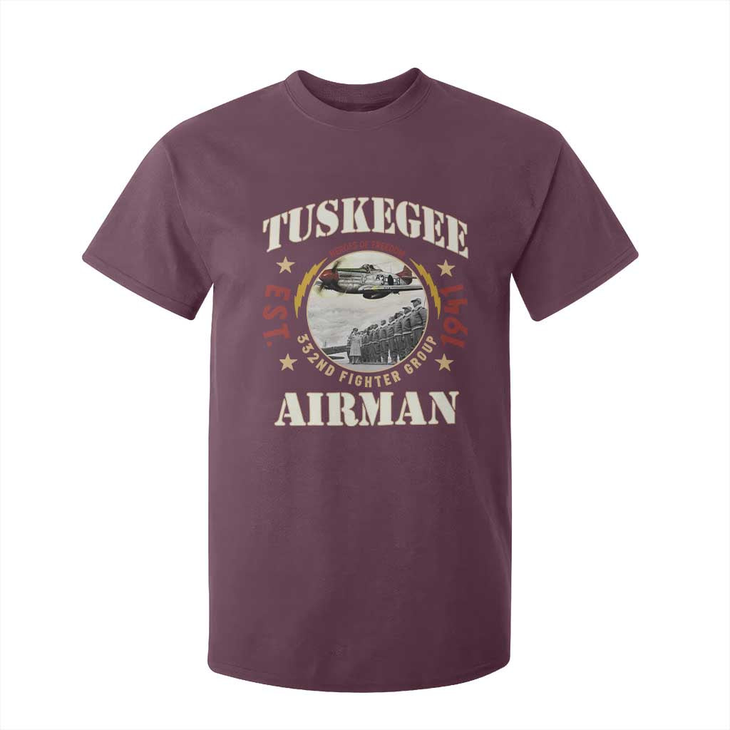 Tuskegee Airman T Shirt For Kid Heroes Of Freedom 332ND Fighter Group Est 1941