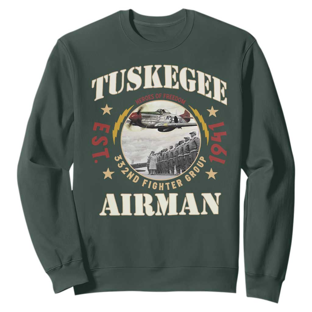 Tuskegee Airman Sweatshirt Heroes Of Freedom 332ND Fighter Group Est 1941