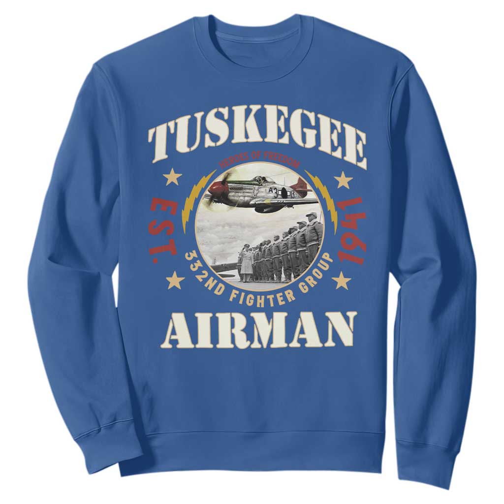 Tuskegee Airman Sweatshirt Heroes Of Freedom 332ND Fighter Group Est 1941