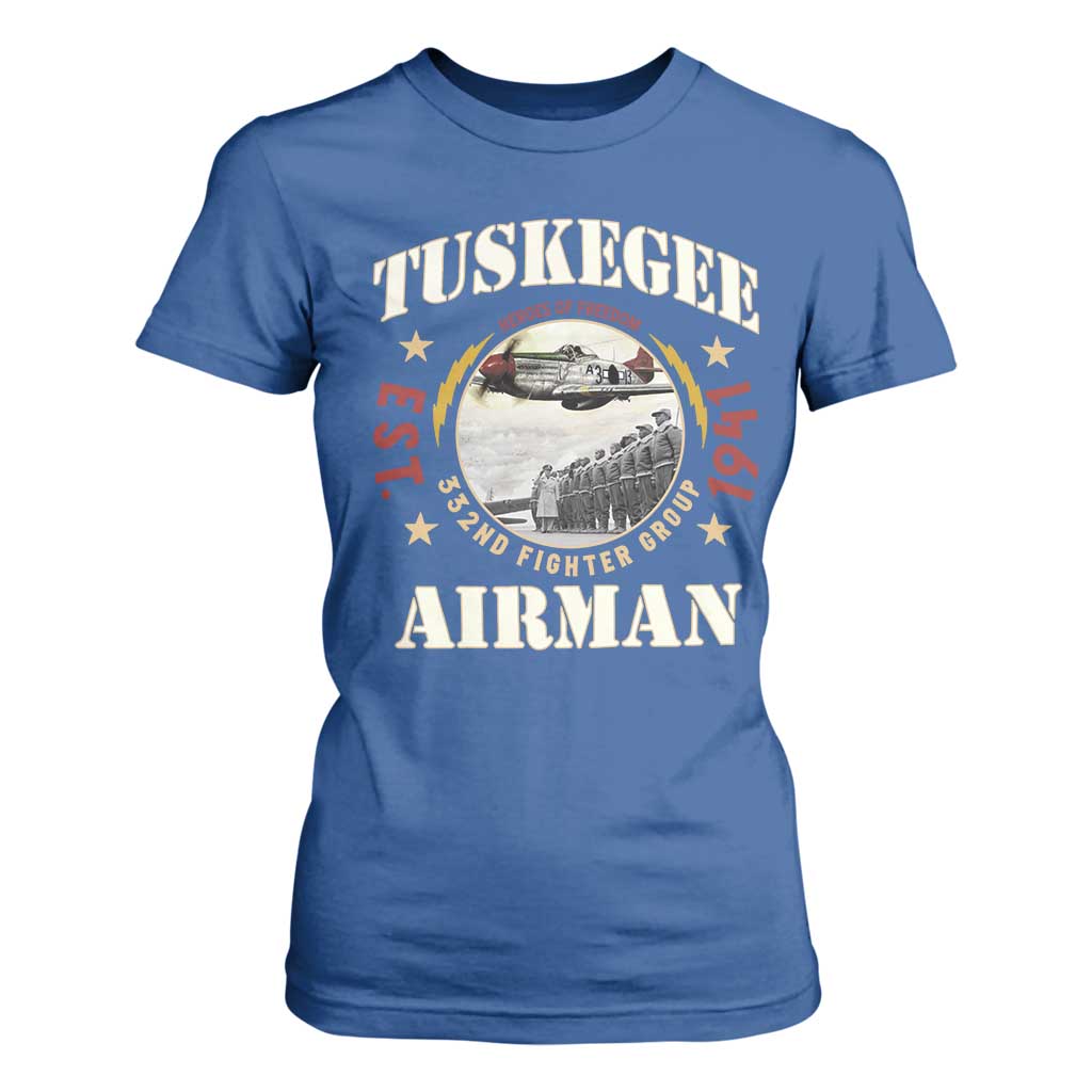 Tuskegee Airman T Shirt For Women Heroes Of Freedom 332ND Fighter Group Est 1941