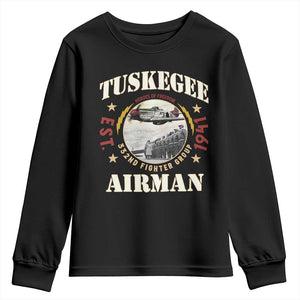 Tuskegee Airman Youth Sweatshirt Heroes Of Freedom 332ND Fighter Group Est 1941