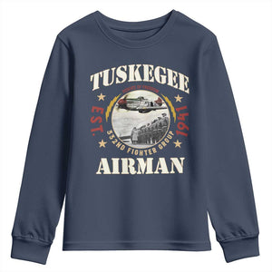 Tuskegee Airman Youth Sweatshirt Heroes Of Freedom 332ND Fighter Group Est 1941