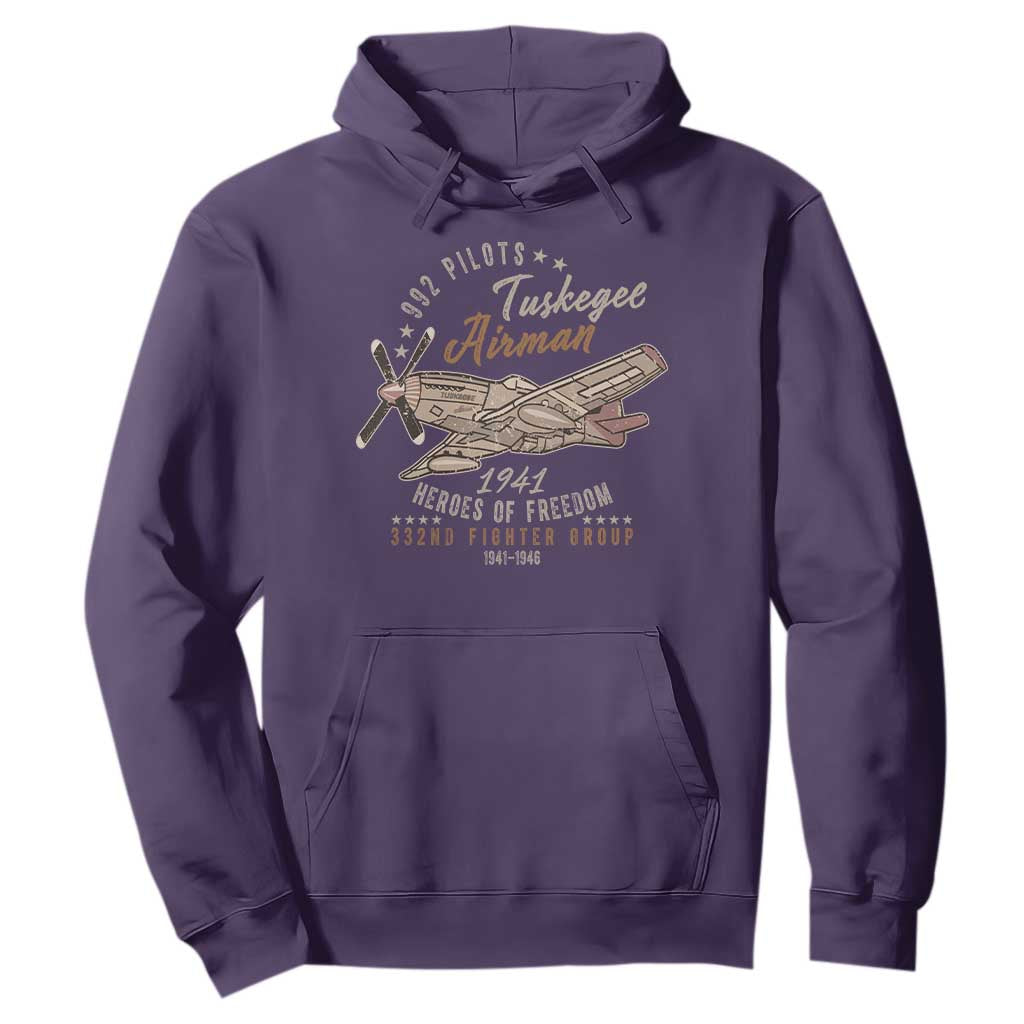 Tuskegee Airman Hoodie Heroes Of Freedom 332ND Fighter Group Est 1941 Vintage Fighter