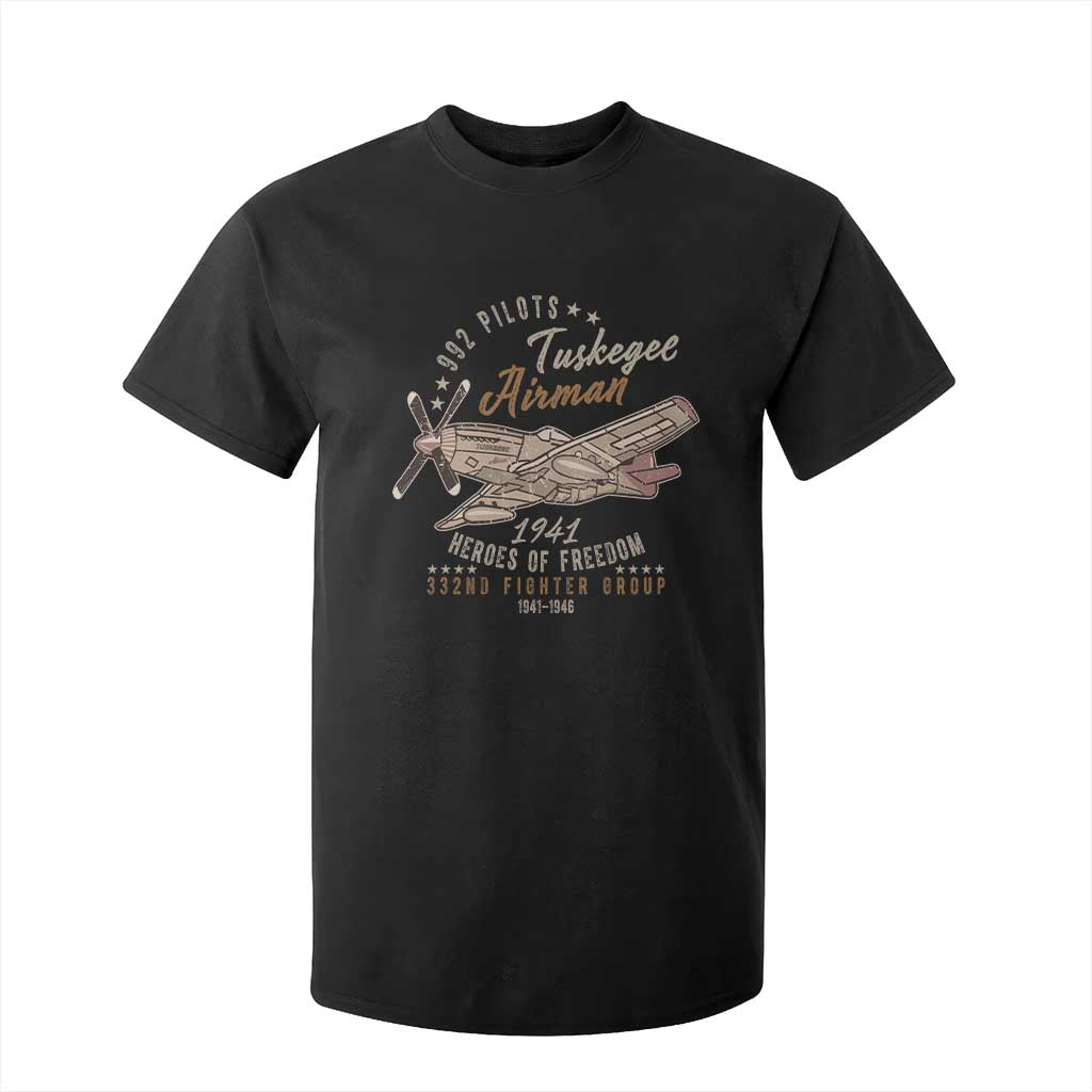 Tuskegee Airman T Shirt For Kid Heroes Of Freedom 332ND Fighter Group Est 1941 Vintage Fighter