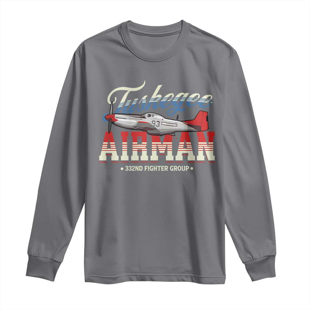Tuskegee Airman Long Sleeve Shirt 332ND Fighter Group Airplane Black History Month