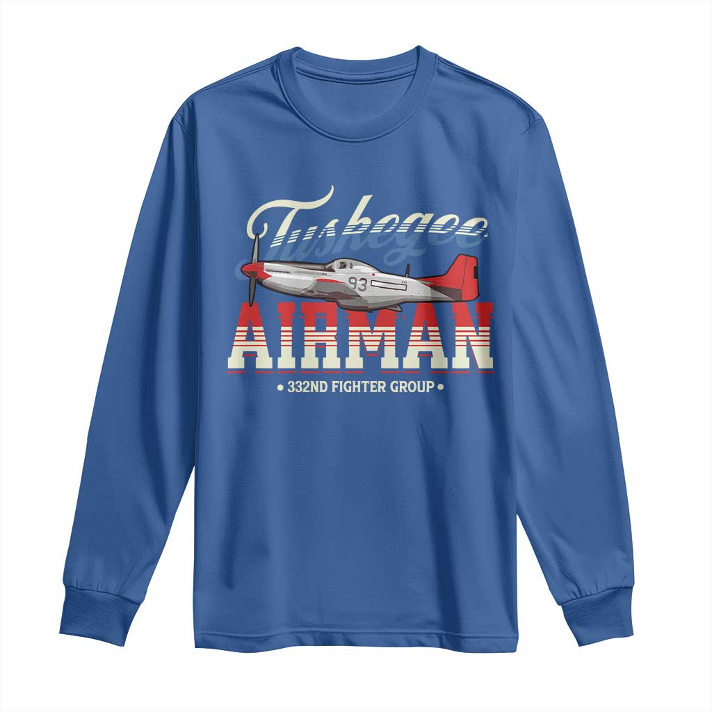 Tuskegee Airman Long Sleeve Shirt 332ND Fighter Group Airplane Black History Month
