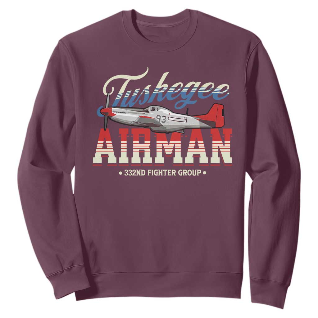 Tuskegee Airman Sweatshirt 332ND Fighter Group Airplane Black History Month