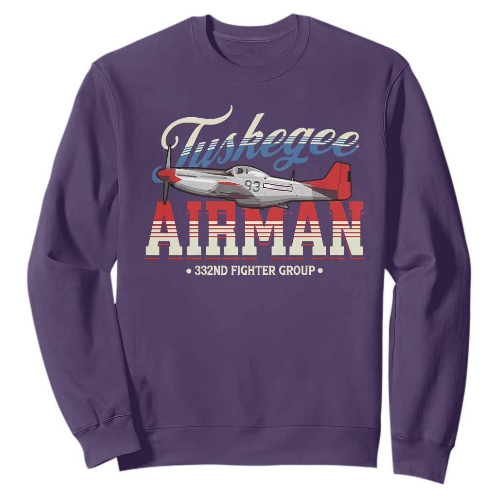 Tuskegee Airman Sweatshirt 332ND Fighter Group Airplane Black History Month