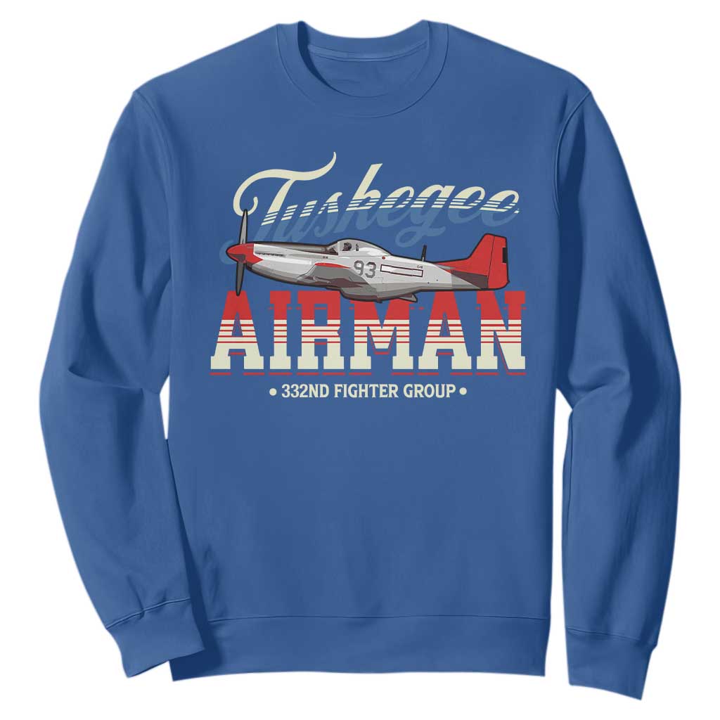 Tuskegee Airman Sweatshirt 332ND Fighter Group Airplane Black History Month