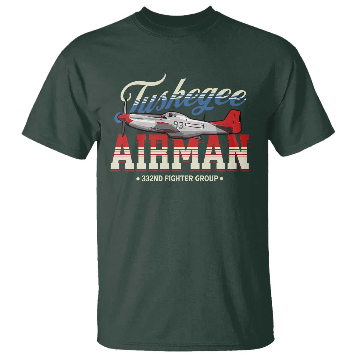 Tuskegee Airman T Shirt 332ND Fighter Group Airplane Black History Month