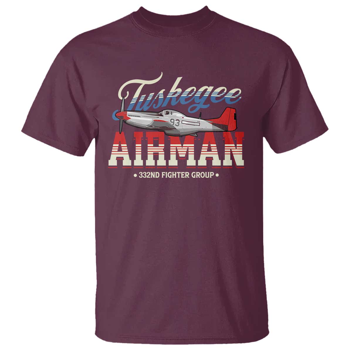 Tuskegee Airman T Shirt 332ND Fighter Group Airplane Black History Month