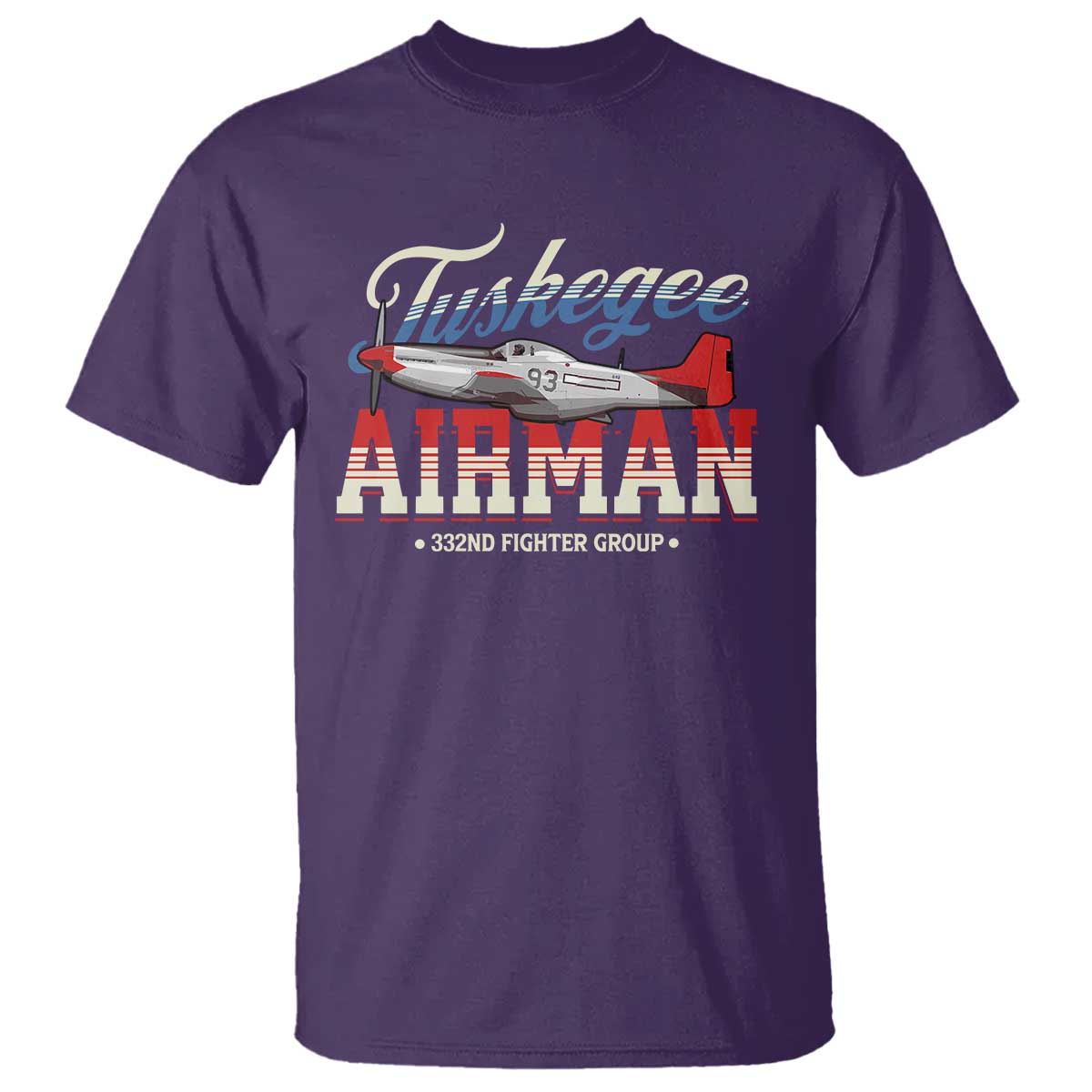 Tuskegee Airman T Shirt 332ND Fighter Group Airplane Black History Month