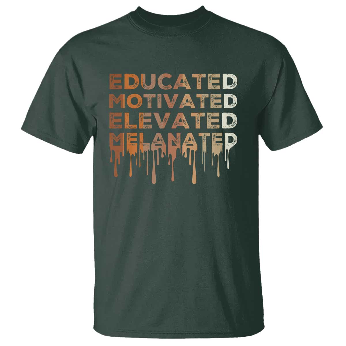 Educated Motivated Elevated Melanated T Shirt Black Pride Melanin African American Month