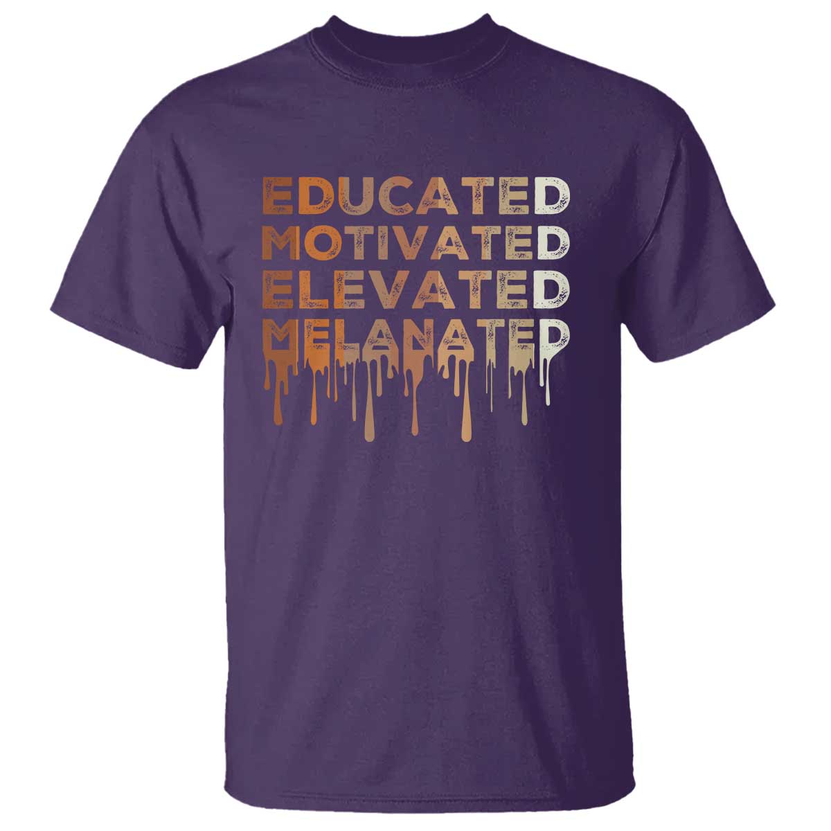Educated Motivated Elevated Melanated T Shirt Black Pride Melanin African American Month