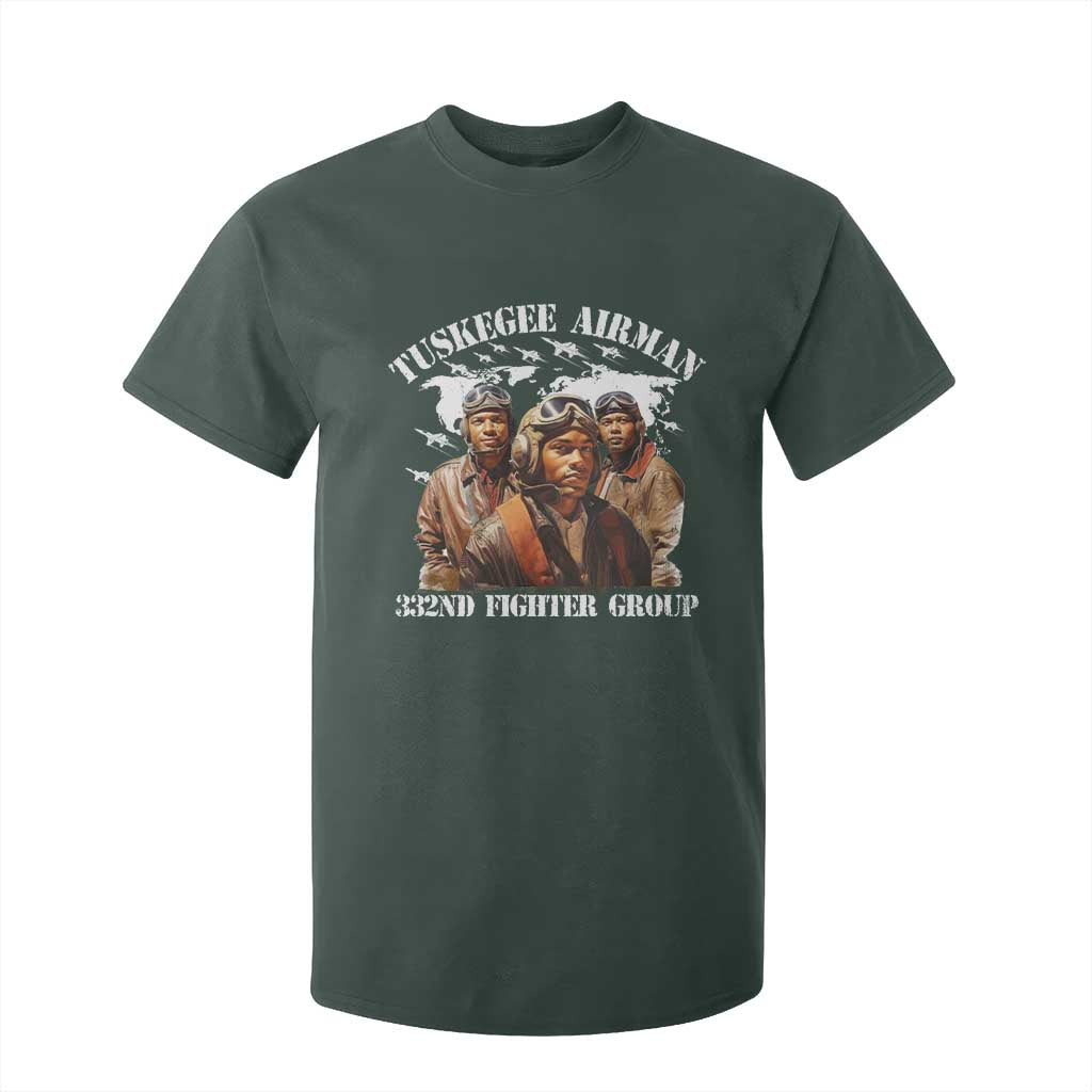 Tuskegee Airman T Shirt For Kid 332ND Fighter Group Black History