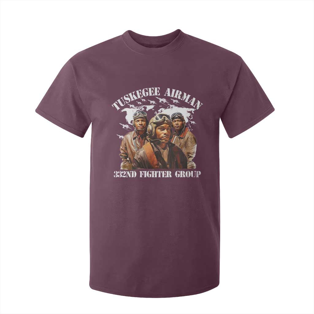 Tuskegee Airman T Shirt For Kid 332ND Fighter Group Black History