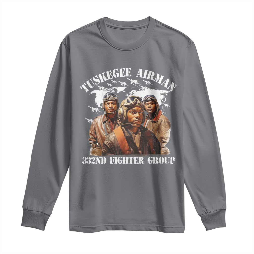 Tuskegee Airman Long Sleeve Shirt 332ND Fighter Group Black History