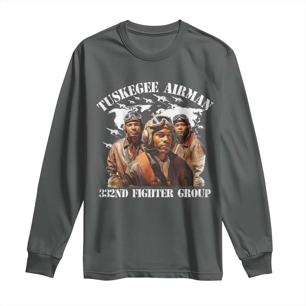 Tuskegee Airman Long Sleeve Shirt 332ND Fighter Group Black History